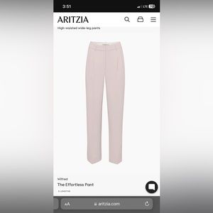 Aritzia effortless pant size 4